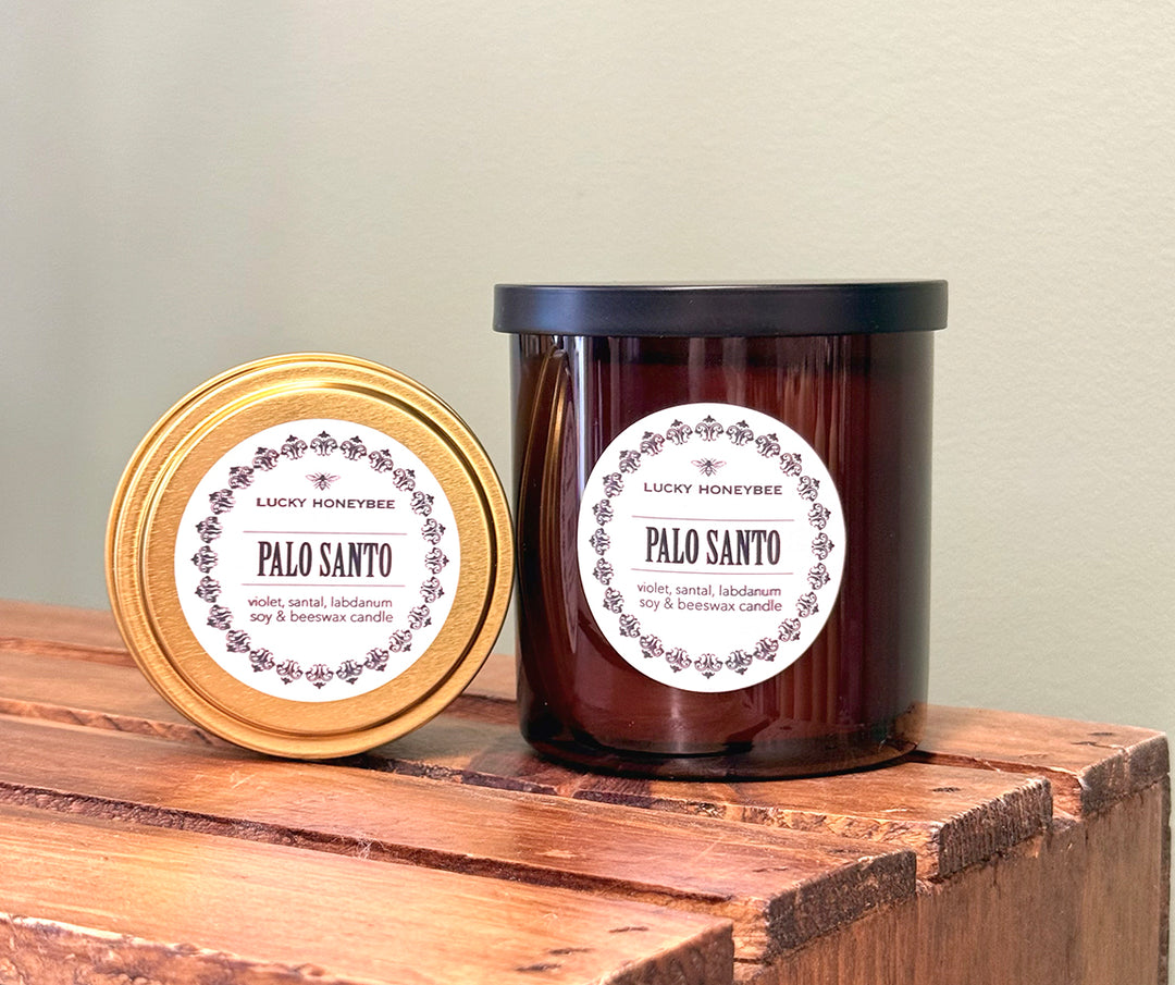 Palo Santo Candle by Lucky Honeybee 